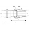 Draft VIEGA Sanpress Inox Adapter union, d 15 x 1/2" [Code number: 438258]