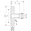 Draft VIEGA Sanpress Inox Flange adapter, PN 10/16, d 54 (DN 50) [Code number: 593353]