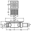 Draft VIEGA Advantix Bath drain, rotatable and height-​adjustable, top 100x100 mm [Code number: 557119]