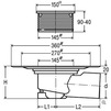 Draft VIEGA Advantix Floor drain, horizontal, top 150x150 mm, d 100 [Code number: 557171]