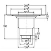 Draft VIEGA Advantix Bath drain, vertical, top 150x150 mm, d 70/100 [Code number: 557201]