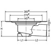 Draft VIEGA Advantix Floor drain base unit, 150х150 mm, d 100 [Code number: 289454]