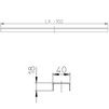 Draft Hutterer & Lechner Cover "Standard", for gutter length 1600 mm, length 1500 mm [Code number: HL 050S/160]