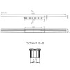 Draft Hutterer & Lechner Drainage-strip InFloor, "Standard" series,  length 1000 mm [Code number: HL 053S/100]