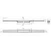 Draft Hutterer & Lechner Drainage-strip InFloor, standard stainless steel,  length 900 mm [Code number: HL 053S/90]