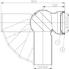 Draft Hutterer & Lechner ball-joint PVC pan connector, DN110 [Code number: HL 210P]