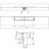 Draft Hutterer & Lechner Shower channel "PRIMUS-LINE" with EPS installation block, high stainless steel frame and cover (1200х200х79mm), horizontal [Code number: HL 531/23]
