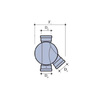 Draft Wavin Base of chamber, PP, right inlet, type III, d 425х200 x 200 [Code number: 3022192 / 22978023]
