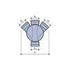 Draft Wavin Base of chamber, PP, left and right inlets, type II, d 315х110 x 110 [Code number: 4021999 / 22970011]