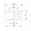Draft Ostendorf Gasket for siphon bend, d - 50/B (50/30) [Code number: 881230]