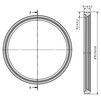 Чертеж Кольцо уплотнительное Ostendorf, d - 125, резиновое для Skolan [Артикул: 880645]