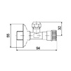 Draft VALTEC Seat valve for connection of mixing valve, d 1/2"хМ10 [Code number: VT.281.N.0410]