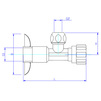 Draft VALTEC Seat valve for connection of sanitary devices, d 1/2"хМ10 [Code number: VT.281.GBC.0410]
