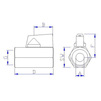 Draft VALTEC Ball valve PERFECT with union nut, Rp-R, d - 1" [Code number: VT.327.N.06]
