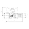 Draft VALTEC Ball valve with pressing connection, lever butterfly type, Rp, d - 16х1/2 [Code number: VT.242.N.1604]