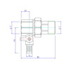 Draft VALTEC Adapter union union with drainage valve, Rp-R, d - 1" [Code number: VT.537.N.06]