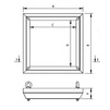 Draft ATT Inspection hatch, standard, height 70 mm, dimensions 300x300 mm [Code number: K 3x3_stand.]