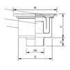 Чертеж Трап ATT Fiore Vertical для ванной комнаты, выпуск вертикальный, решётка 100x100 мм, DN40 (цена по запросу) [Артикул: WI100/40V1-F]