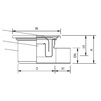 Чертеж Трап ATT Fiore Horizontal для ванной комнаты, выпуск горизонтальный, решётка 100x100 мм, DN32 (цена по запросу) [Артикул: WI100/32H1-F]