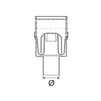 Draft SINIKON Drain adjustable, straight, PP, metal grate 150x150 (white), D 50 [Code number: 15.D.050.R.M.B]