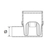 Draft SINIKON Drain adjustable, sidemount, PP, metal grate, 100x100 (white), d - 50 [Code number: 10.B.050.R.M.B]