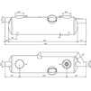 Draft HAURATON AQUAFIX Coalescence separator SKGBP 020 with sludge trap and bypass, flow performance 100 l/s, steel, 5825x1500x1400 mm, DN 315 (price on request) [Code number: 182020]