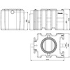 Draft HAURATON AQUAFIX Sludge trap SPE 0800/0160, PE, capacity 1224 l, 1675x1200x1040 mm, DN 160 (price on request) [Code number: 384308]