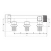 Draft REHAU RAUTITAN RX+ Compression sleeve manifold for three pipes, R/Rp 3/4", d 16 [Code number: 14563851001 / 456 385 001]
