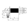 Draft REHAU RAUTITAN RX+ Wall elbow for chipboard, 35 mm, d - 16, Rp - 1/2" [Code number: 14564191001 / 456 419 001]