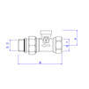 Draft VALTEC Straight adjustment valve with extra gasket, d - 1/2" [Code number: VT.020.NR.04]