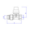 Draft VALTEC Straight termostatically controlled valve with additional sealing, d 1/2" [Code number: VT.032.NR.04]