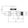 Чертеж Клапан термостатический VALTEC для радиатора, прямой, с преднастройкой (KV 0,1-0,6), d - 3/4" [Артикул: VT.038.N.05]