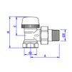 Чертеж Клапан термостатический VALTEC для радиатора, угловой, d 1/2" [Артикул: VT.031.N.04]