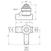 Чертеж Клапан термостатический VALTEC под приварку, правый, d - 26, d1 - 21, d2 - 26 [Артикул: VT.035.R.04]