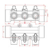 Draft VALTEC PPR Manifold with ball valves, 3 outlets, d 40, d1 20 [Code number: VTp.780.0.402003]