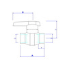 Draft VALTEC PPR Ball valve with brass hold fast, d - 20 [Code number: VTp.744.0.020]