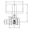 Чертеж Кран шаровой трехход. (L) VALTEC, с сервоприводом, d - 3/4" [Артикул: S.2245N.05]