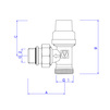 Draft VALTEC Thermostatic angular valve with a self-sealing one-end threaded pipe and passage to the «eurocone», d 1/2" [Code number: VT.031.NER.04]
