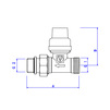 Draft VALTEC Thermostatic straight valve with a self-sealing one-end threaded pipe and passage to the «eurocone», d - 1/2" [Code number: VT.032.NER.04]