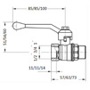 Draft VALTEC Ball valve STANDARD, long handle, female-male, d - 1/2" [Code number: VT.121.G.04]