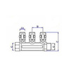 Draft VALTEC Manifold with ball valves, 3 outlets, d - 3/4", d1 - 1/2" [Code number: VTc.580.N.0503]