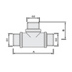 Draft VALTEC Transitive T-piece, male-male-male, d 3/4", d1 1/2", d2 1/2" [Code number: VTr.131.RN.050404]