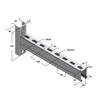 Draft Saddle wall hanger bracket, 41x62x2,5 mm, length 1000 mm HZn [Code number: 09393003]