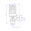 Draft VALTEC Safety valve, 3 bars, female-male, d - 1/2" [Code number: VT.496.N.0430]