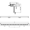 Draft Hutterer & Lechner Extremly flat stainless steel shower channel for installation near the wall incl. drain, fixing material and lot cover, but without cover, horizontal, Installation length 1900mm, DN 50 [Code number: HL 50WU.0/190]