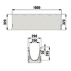 Draft Hauraton FASERFIX KS 200 Systems service channel, type 010, made of fibre-reinforced concrete, with 20 mm angle housing, class C 250 / E 600, 1000x260x320 mm (price on request) [Code number: 32066]