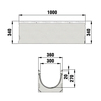 Draft Hauraton FASERFIX KS 300 Systems service channel, type 010, made of fibre-reinforced concrete, with 20 mm angle housing, class C 250, 1000x360x340 mm (price on request) [Code number: 32085]