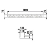 Draft Hauraton DACHFIX STEEL 135 Channel, type 75, stainless steel, 1000x135x75 mm (price on request) [Code number: 65135]