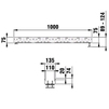 Draft Hauraton DACHFIX STEEL 135 Channel, type 75, height adjustable, stainless steel, 1000x135x89 - 124 mm (price on request) [Code number: 65138]