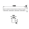 Draft Hauraton DACHFIX STEEL 155 Channel, type 100, galvanised, 1000x155x100 mm (price on request) [Code number: 65250]
